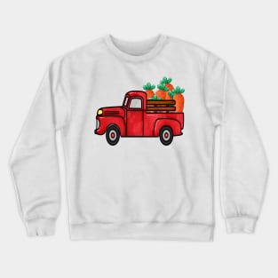 RED Truck Easter Carrots Crewneck Sweatshirt